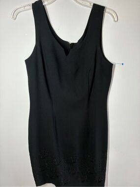Carole Little Black Sleeveless Mini Dress